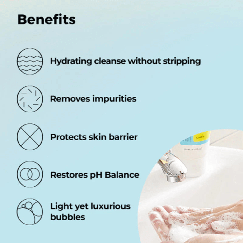 Gel limpiador facial COSRX de pH bajo para la mañana, 150 ml